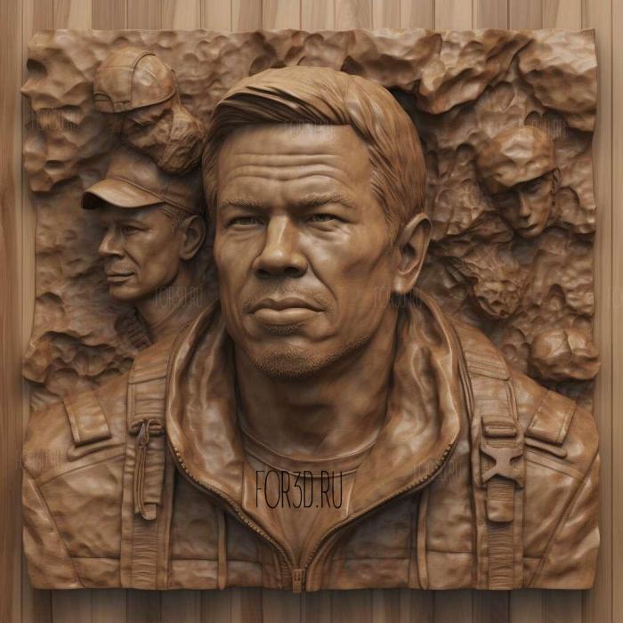 Mark Wahlberg 2 stl model for CNC